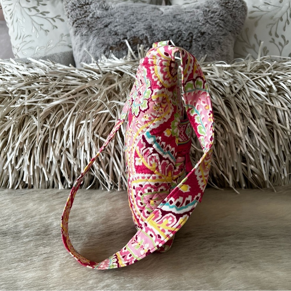 VERA BRADLEY Capri Melon 2007 Zipper Hipster Crossbody 2012 Pink Green Y2K USA - Picture 7 of 15